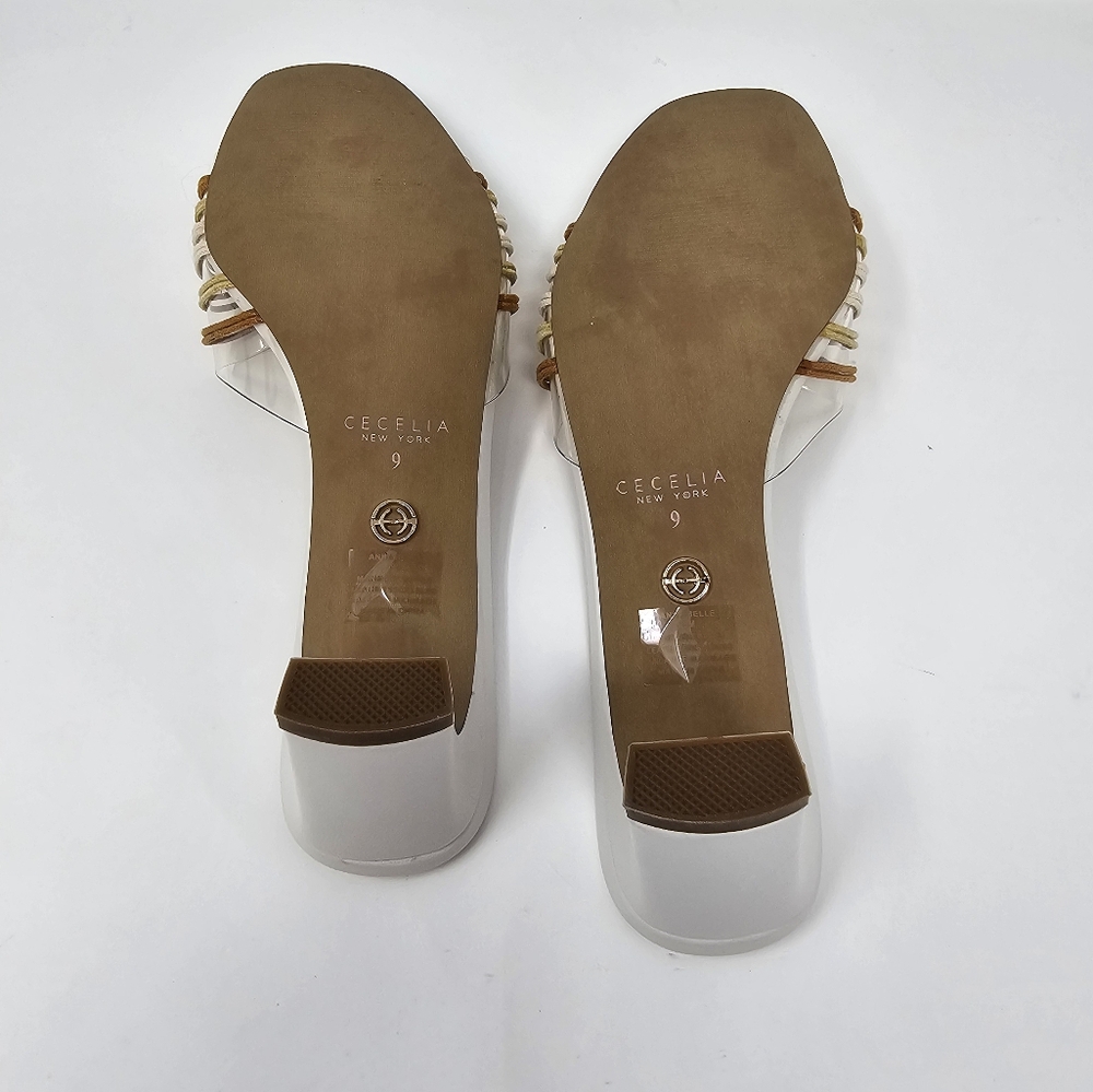 NEW Cecelia New York Anna Belle Beaded Block Heel Sandals Size 9 - Picture 4 of 5
